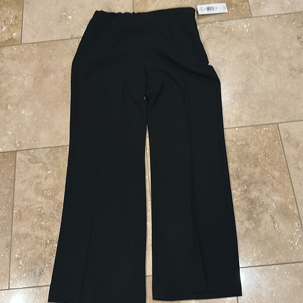 Peter Nygard Pants Black With Elastic Waist And Side Zipper